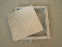 Light weight steel trap doors